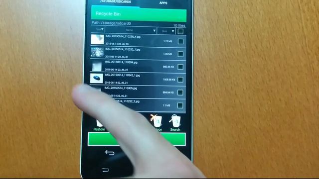 Options menu into Recycle Bin for Android смотреть онлайн