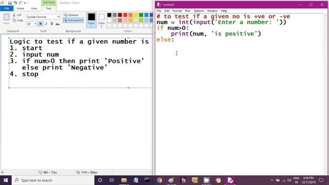 Free Python course - Python program to test Positive Or Negative смотреть онлайн