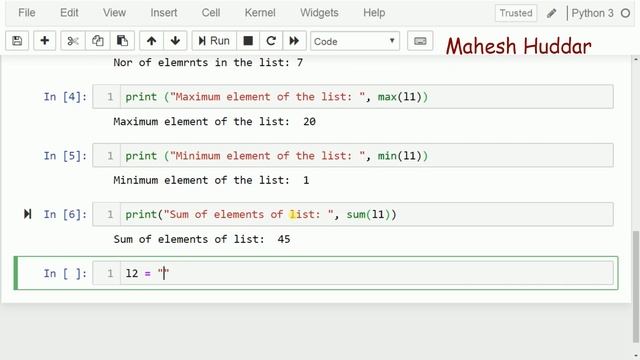 How to use List Inbuilt Function in Python - Python Tutorial by Mahesh Huddar смотреть онлайн