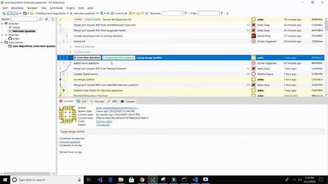 How to resolve merge conflicts on github(Using Rebasing Technique) смотреть онлайн
