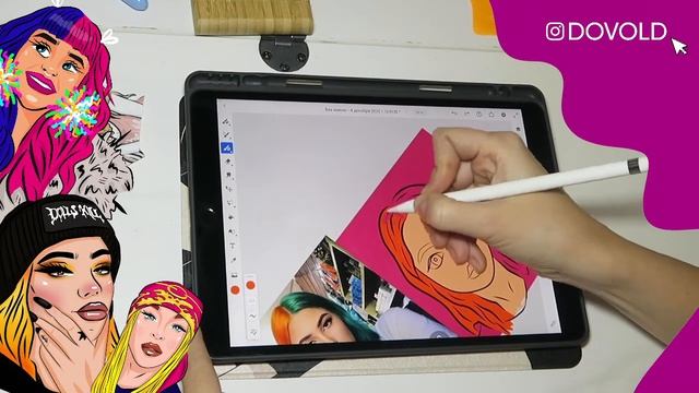 Обработка фотографии в ADOBE FRESCO/Photo processing in the program ADOBE FRESCO/Cartoon style смотреть онлайн