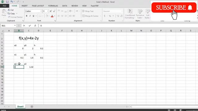 Use Euler's Method with step size h = 0.1 to approximate values: y'=4x-2y , y(0)=2 смотреть онлайн
