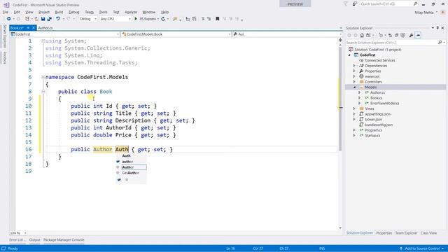 Create First Model & Create Context | Part - 4 | Entity Framework Core 2.0 (EFC2) using ASP.Net Cor смотреть онлайн