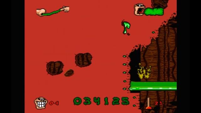 Super Nintendo (Snes) 16-bit Boogerman A Pick and Flick Adventure Stage 2 The Pits (Ямы)