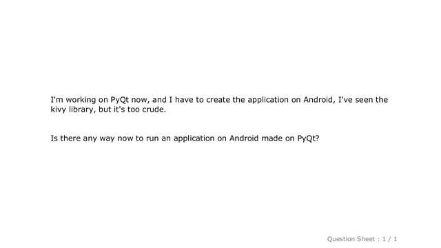 Android : PyQt on Android смотреть онлайн
