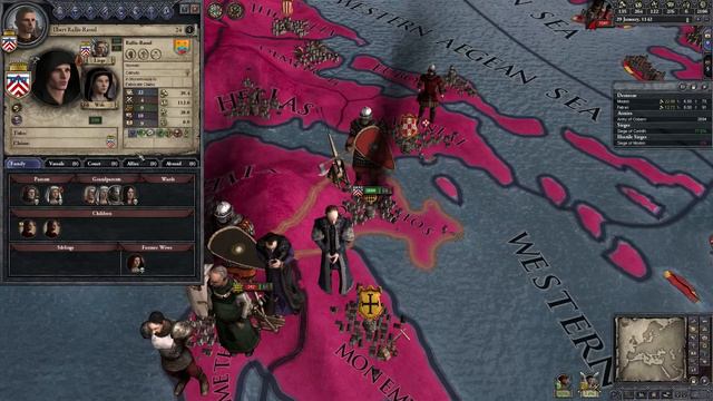 Crusader Kings 2 ~ Norman in Greece Let's Play: #10 Korinthos & another setback! смотреть онлайн