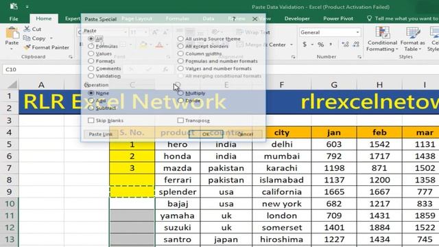 223* How to use DATA VALIDATION UNDER PASTE SPECIAL in Excel {Hindi} смотреть онлайн