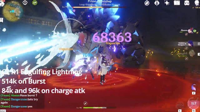 Raiden Shogun C0 vs C2 With The Catch vs Engulfing Lightning смотреть онлайн