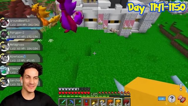 I Survived 1200 Days in Minecraft POKEMON! смотреть онлайн