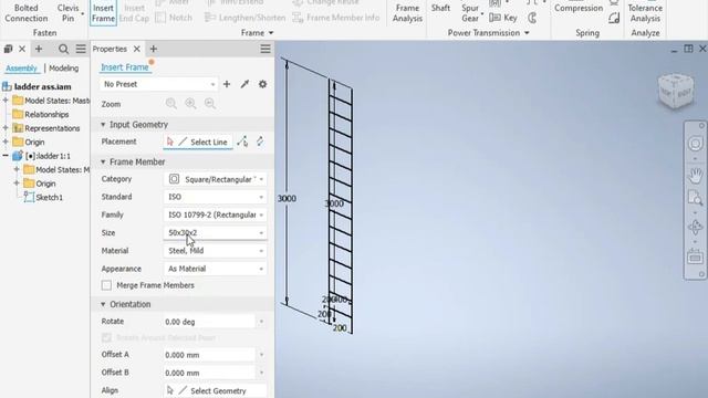 LADDER IN AUTODESK INVENTOR | FRAME GENERATOR IN INVENTOR смотреть онлайн