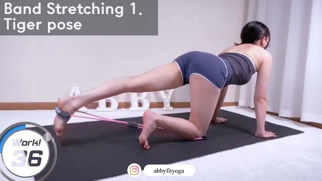 Home workout Full body Yoga Pilates band Stretching @abbyfityoga7158 [ 10 Min ] смотреть онлайн