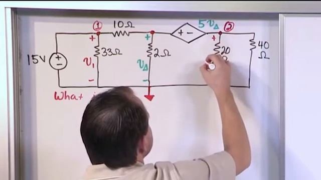 Lesson 8 - Node Voltage Problems With Dependent Sources, Part 2 (Engineering Circuits) смотреть онлайн