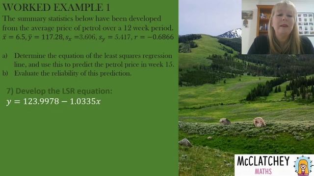 How to fit a line of least squares regression to a time series смотреть онлайн