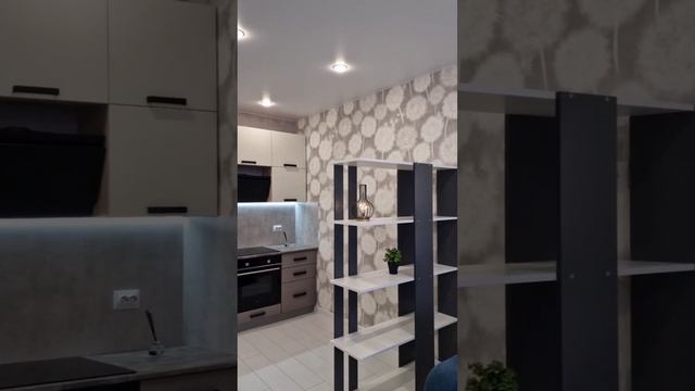 Готовый проект евро 2-Комнатной квартиры в Спутнике. г. Пенза. С новым ремонтом, мебелью и техникой смотреть онлайн