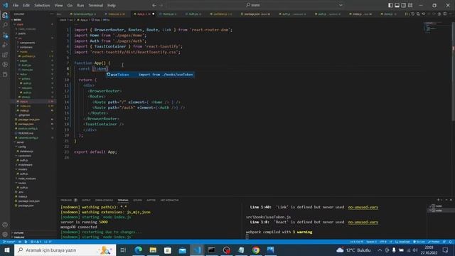MERN (React, Express, NodeJS, MongoDB, Redux, Tailwind, JWT) Stack Proje Yapalım смотреть онлайн