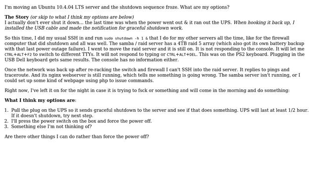 DevOps & SysAdmins: Ubuntu samba/raid server shutdown fails смотреть онлайн