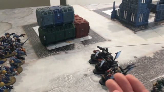 Dark Angels VS Space Wolves - Warhammer 40K 8th Edition: Moon Base Mission Three смотреть онлайн