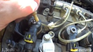 Проверка форсунок на обратку своими руками 1,3 CDTI .