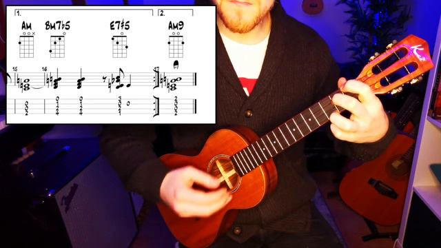 Blue Bossa Fingerstyle Ukulele with TABs смотреть онлайн