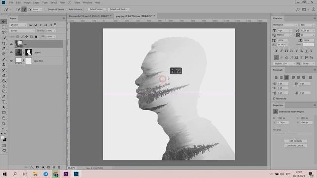 Как за 100 секунд сделать красивую двойную экспозиции в Фотошопе смотреть онлайн