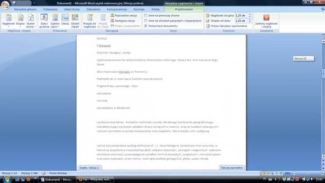 Microsoft Office Word 2007 - tworzenie, edycja sekcji oraz numeracja stron смотреть онлайн