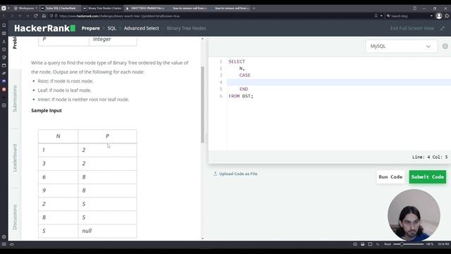 Binary Tree Nodes | SQL Advanced Select | HackerRank Solution смотреть онлайн