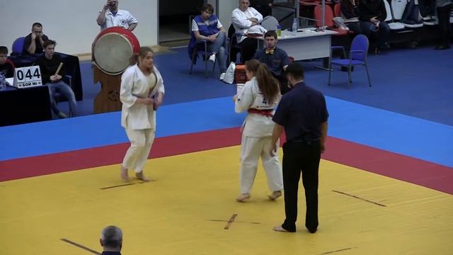 Ганаева Кристина 46 - Щербакова Екатерина 47 Чемпионат Москвы 2016 по Киокушинкай каратэ смотреть онлайн