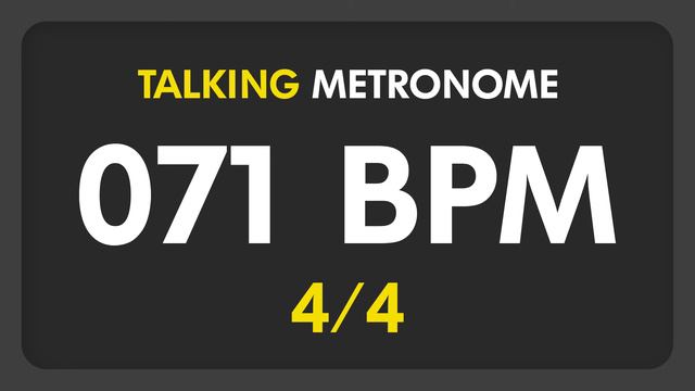 71 BPM - Talking Metronome (4/4) смотреть онлайн