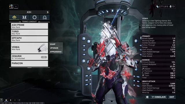 ASH THE SPACE NINJA(BLADE STORM)|THE GAMING APPROACH |2K24 #easy#build #ash #gaming #warframe смотреть онлайн
