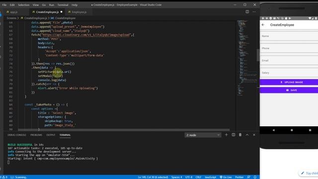 #15 Inserting data into MongoDB using NodeJs | React Native смотреть онлайн