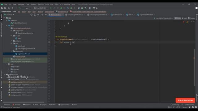How to integrate to Google Sign-In in Jetpack Compose | Android | Kotlin | Make it Easy смотреть онлайн