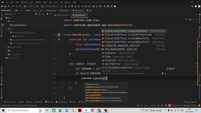 How to Vibrate Device in Android Studio using Kotlin - Vibrate Android Kotlin - in Hindi смотреть онлайн