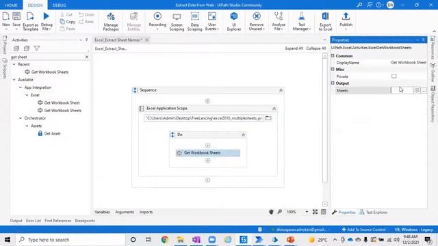 UiPath - How To Get Excel Workbook Sheet Names From Excel?