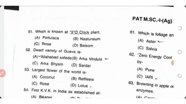 Entrance exam m.sc horticulture answer key 2021 pgc ghazipur. смотреть онлайн