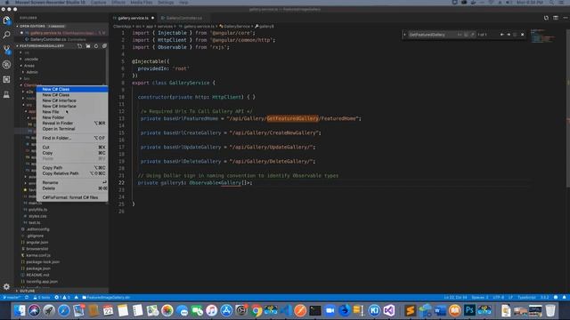 Featured Image Slider - Angular 8 | Asp.Net Core 2.2 - Creating Gallery Service Class смотреть онлайн