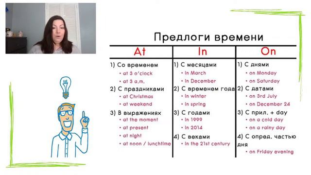 Основные предлоги (места и времени) смотреть онлайн