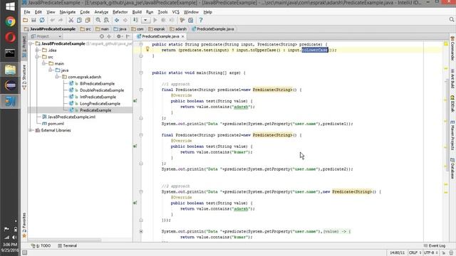 ESpark Adarsh Java8 Predicate Example смотреть онлайн
