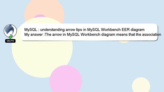 MySQL : understanding arrow tips in MySQL Workbench EER diagram смотреть онлайн