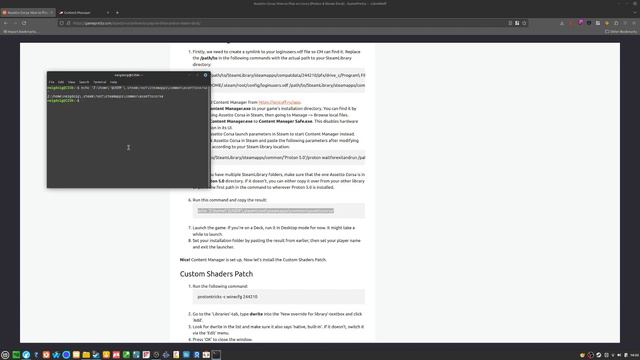 How to Install the Assetto Corsa Content Manager and Custom Shaders Patch on Linux смотреть онлайн