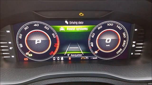 Skoda Karoq – RS Graphics Activation On Virtual Cockpit – RS Grafika Na Digitalnih Instrumentih