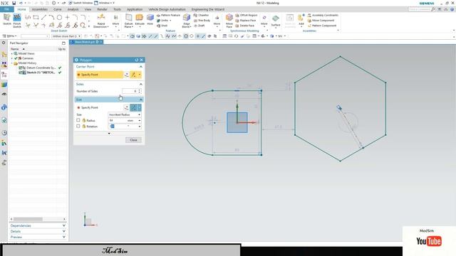 Create sketch In Nx Siemens | How to create Sketch in Unigraphic PLM Software CAD CAM basic tutoria смотреть онлайн