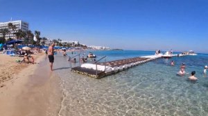 PROTARAS BEACH || 4K BEACH WALK || CYPRUS BEST BEACHES