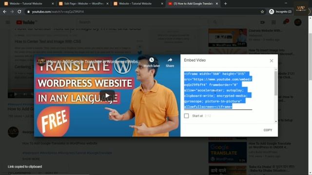 How to Embed a YouTube Video in WordPress | Add YouTube Video To WordPress смотреть онлайн