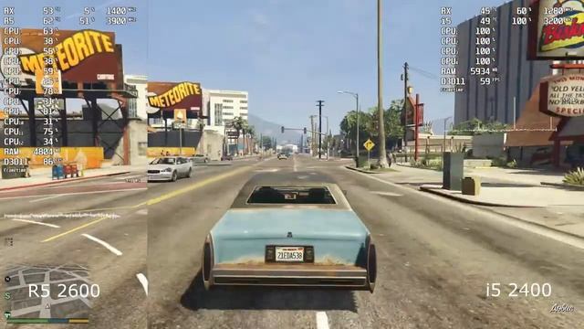 R5 2600 vs i5 2400 смотреть онлайн