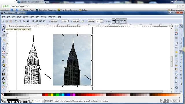Inkscape sketch effect / trace tutorial смотреть онлайн