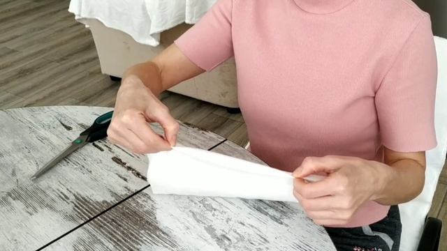 Защитная маска из полотенца. Средство защиты от вируса. Как сделать маску быстро без шитья. смотреть онлайн