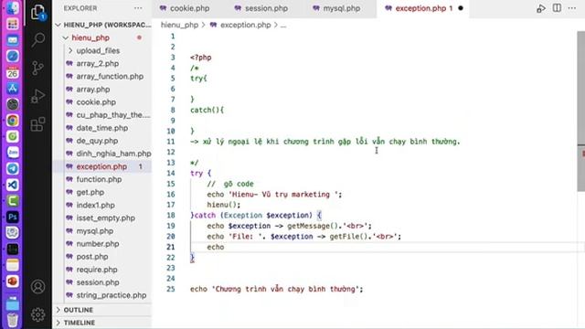 Khoá học lập trình PHP&MYSQL - Bài 60: Try - Catch xử lý ngoại lệ смотреть онлайн