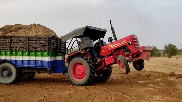 महिंद्रा 265 DI की ट्राली में गजब खिंचाई Tractor Stuck Pulling By JCB 3dx Jcb3dx Backhoe Loading Mu смотреть онлайн