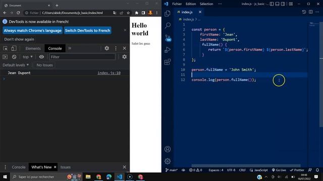 Apprendre JavaScript 7 6 Getters et Setters смотреть онлайн