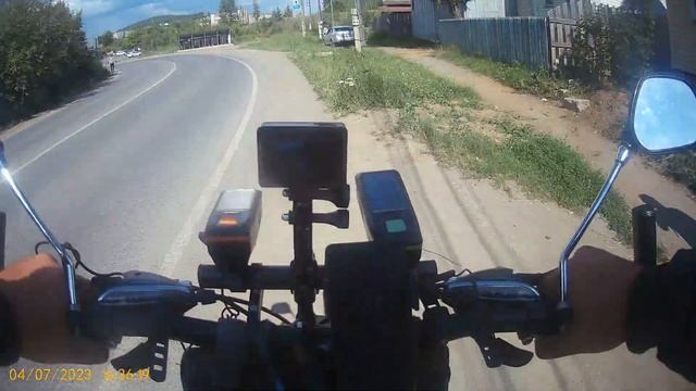 Видео за 04.07.2023 года еду домой вид второй камеры